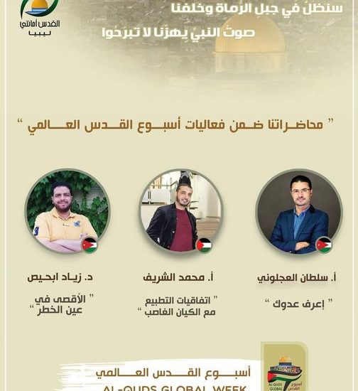 محاضرة بعنوان: اعرف عدوك للأستاذ: سلطان العجلوني